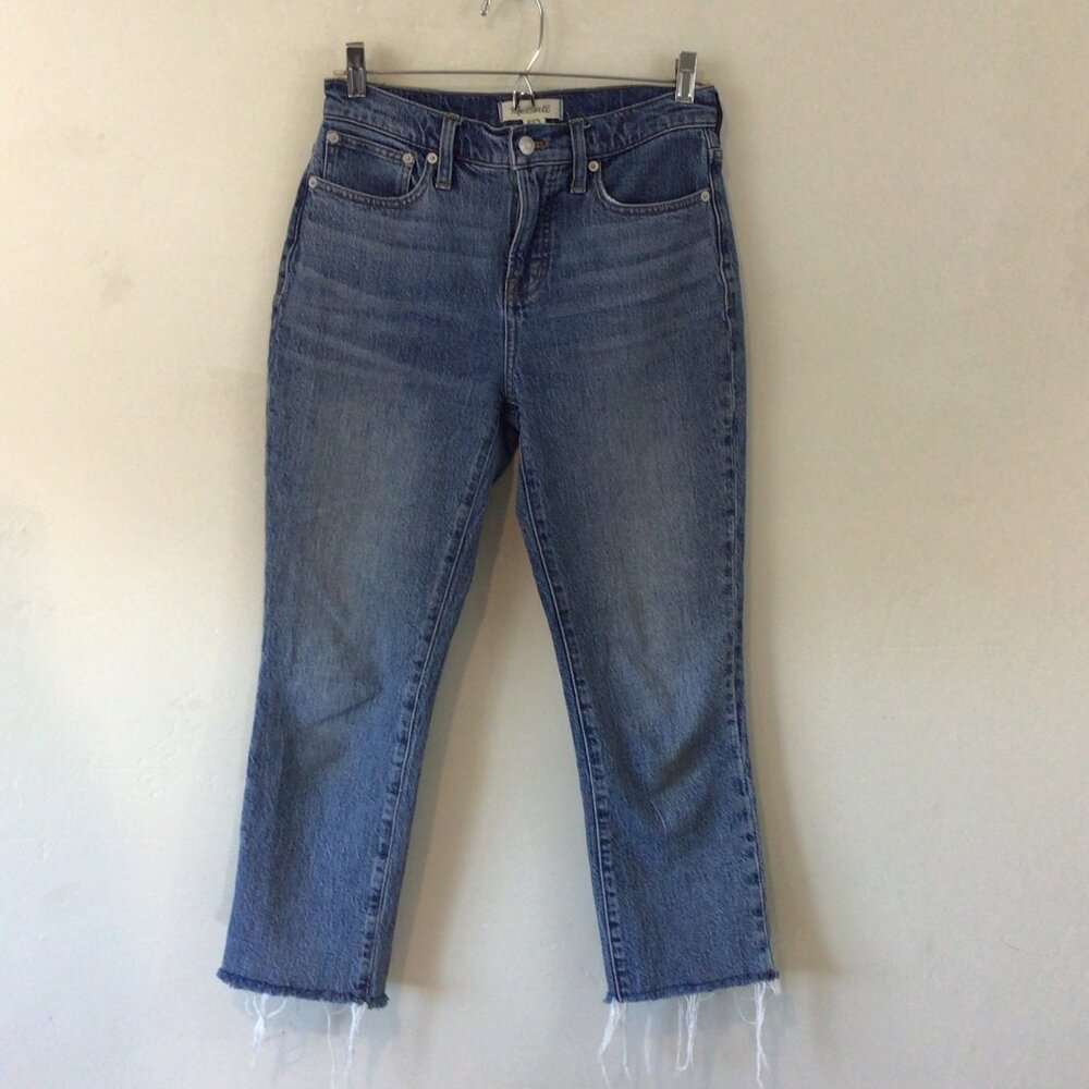 3/$10๐ Madewell The Perfect Vintage Jean Blue Jeans Frayed Ends Petite - Picture 9 of 14